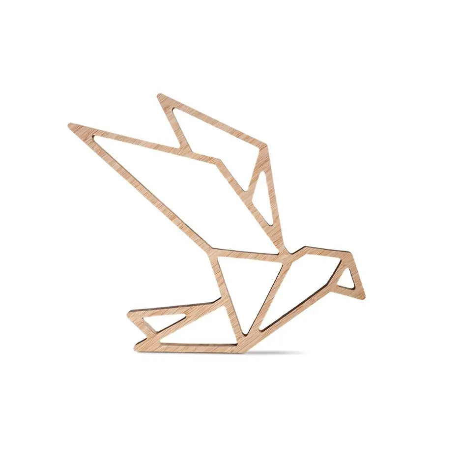 Origami Bamboo Wood Swooping Bird Wall Art - No gift wrapped