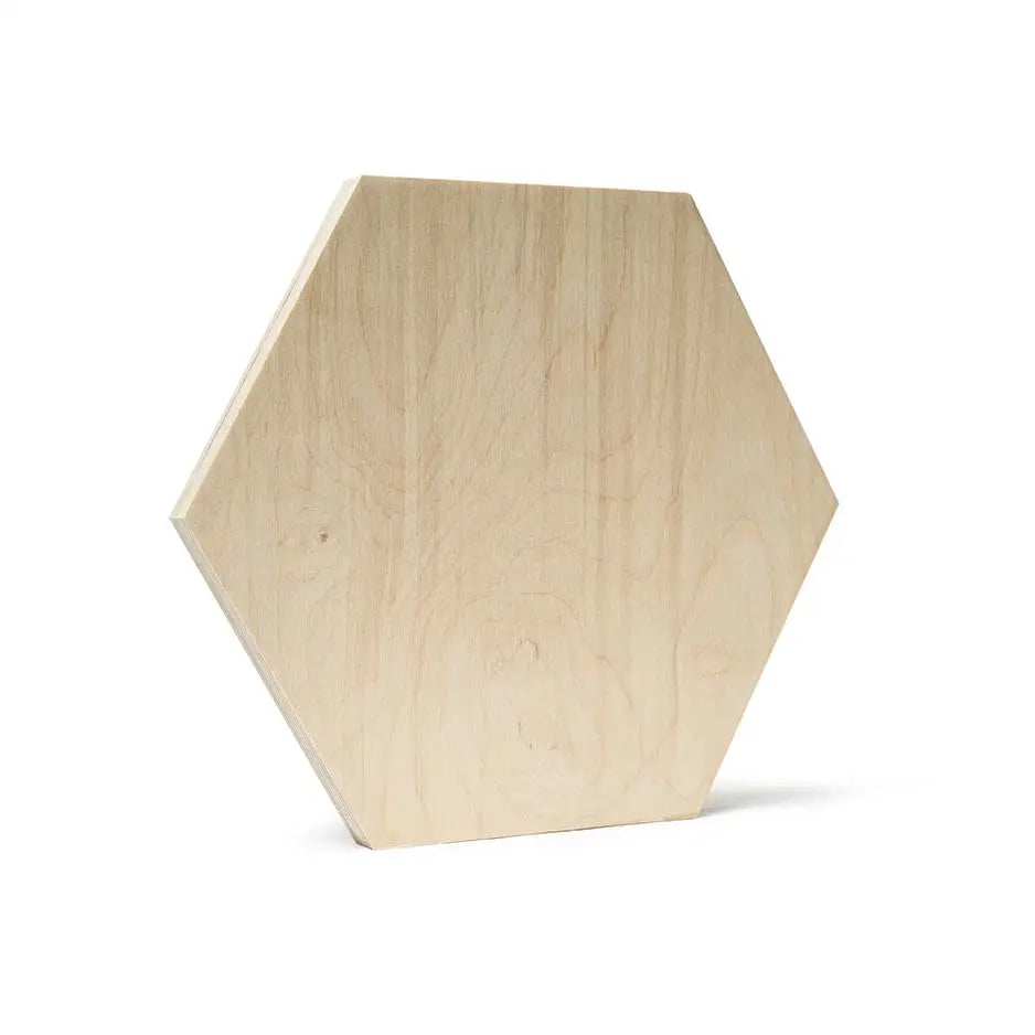 12x12 Hexagon Blank Birch Wood Panel