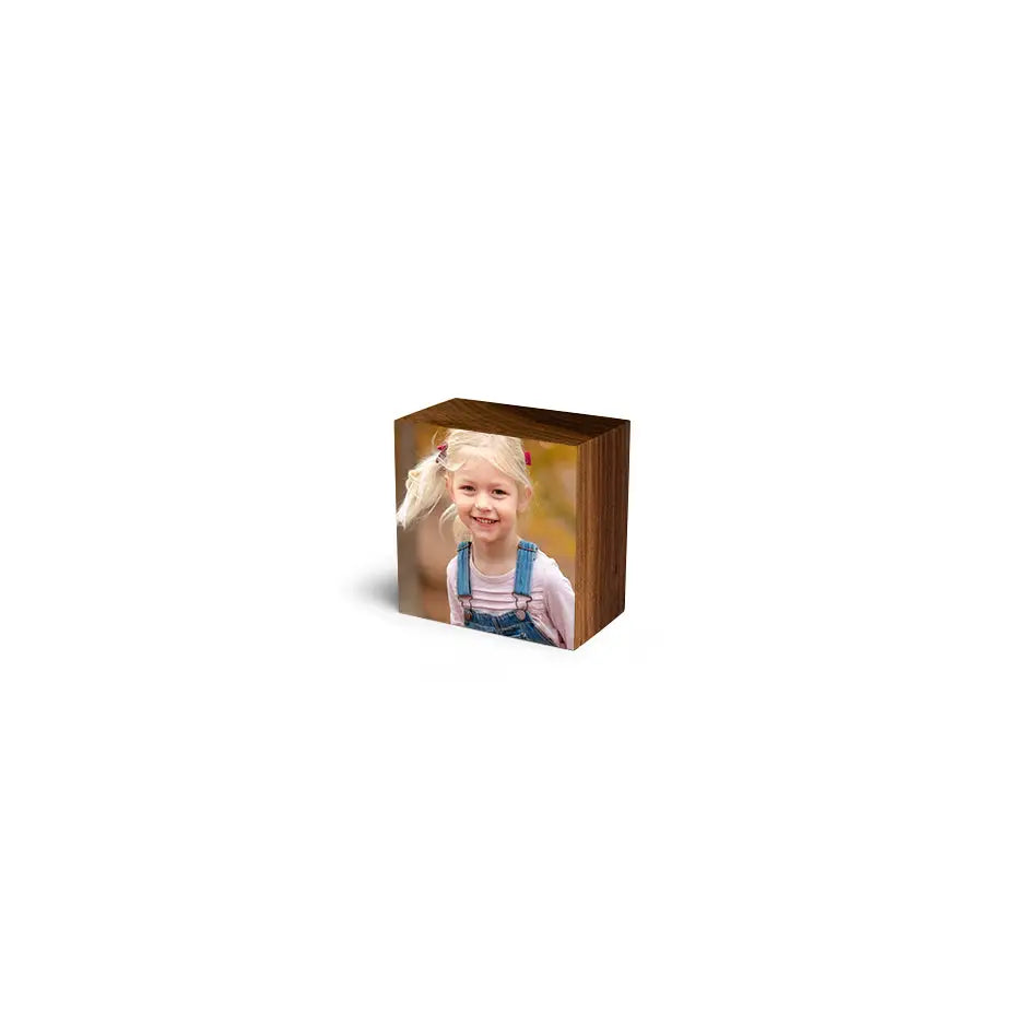 3x3 Black Walnut Wood Photo Block