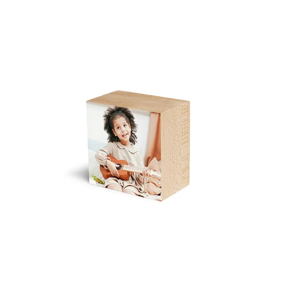 3x3 Maple Wood Photo Block