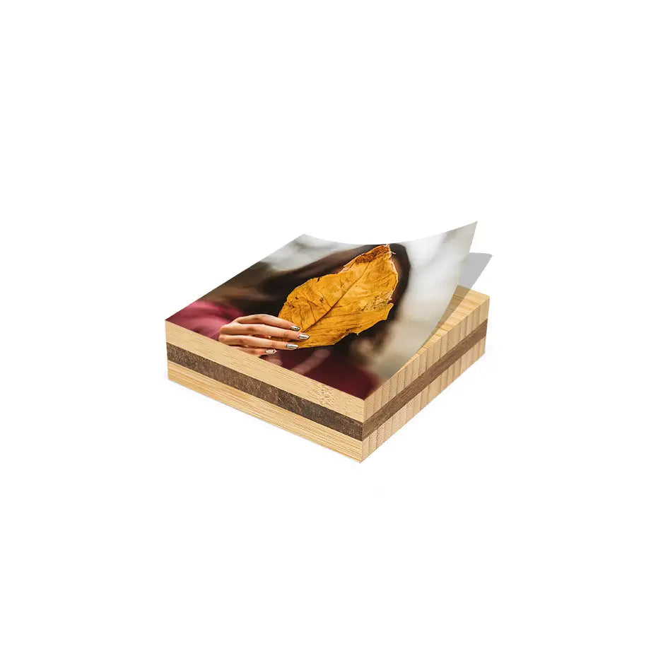 4x4 Bamboo Wood Photo Block