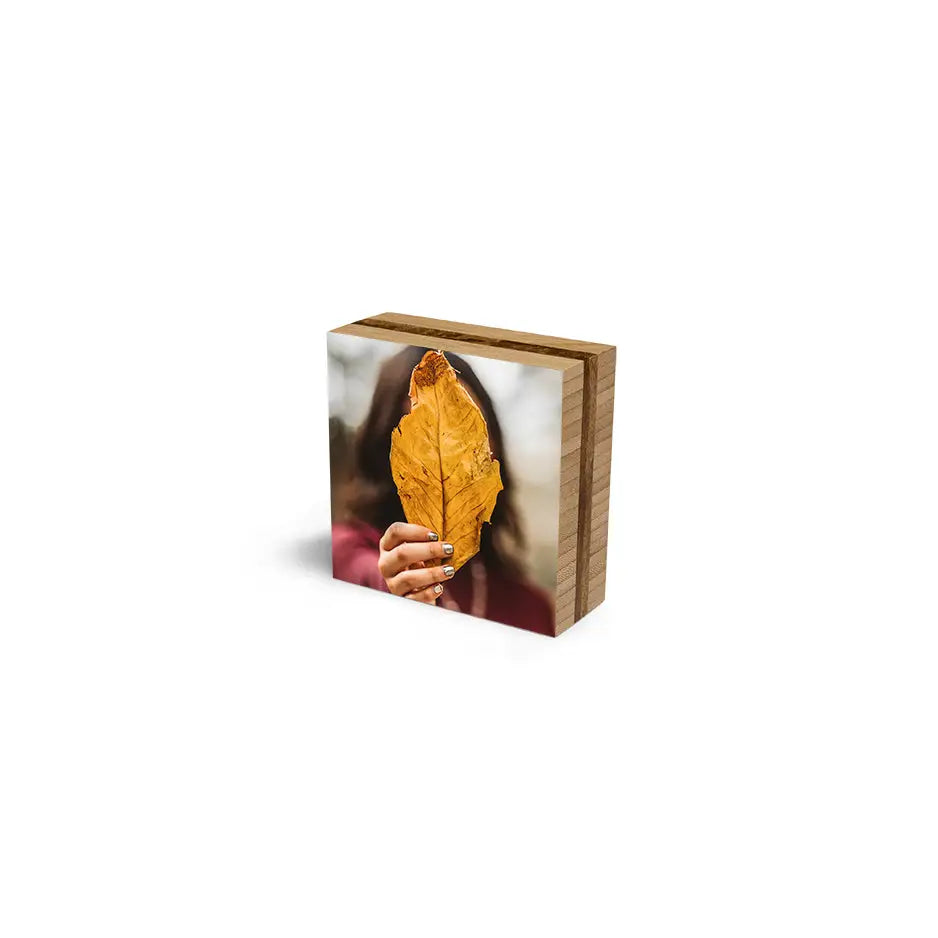 4x4 Bamboo Wood Photo Block - No gift wrapped