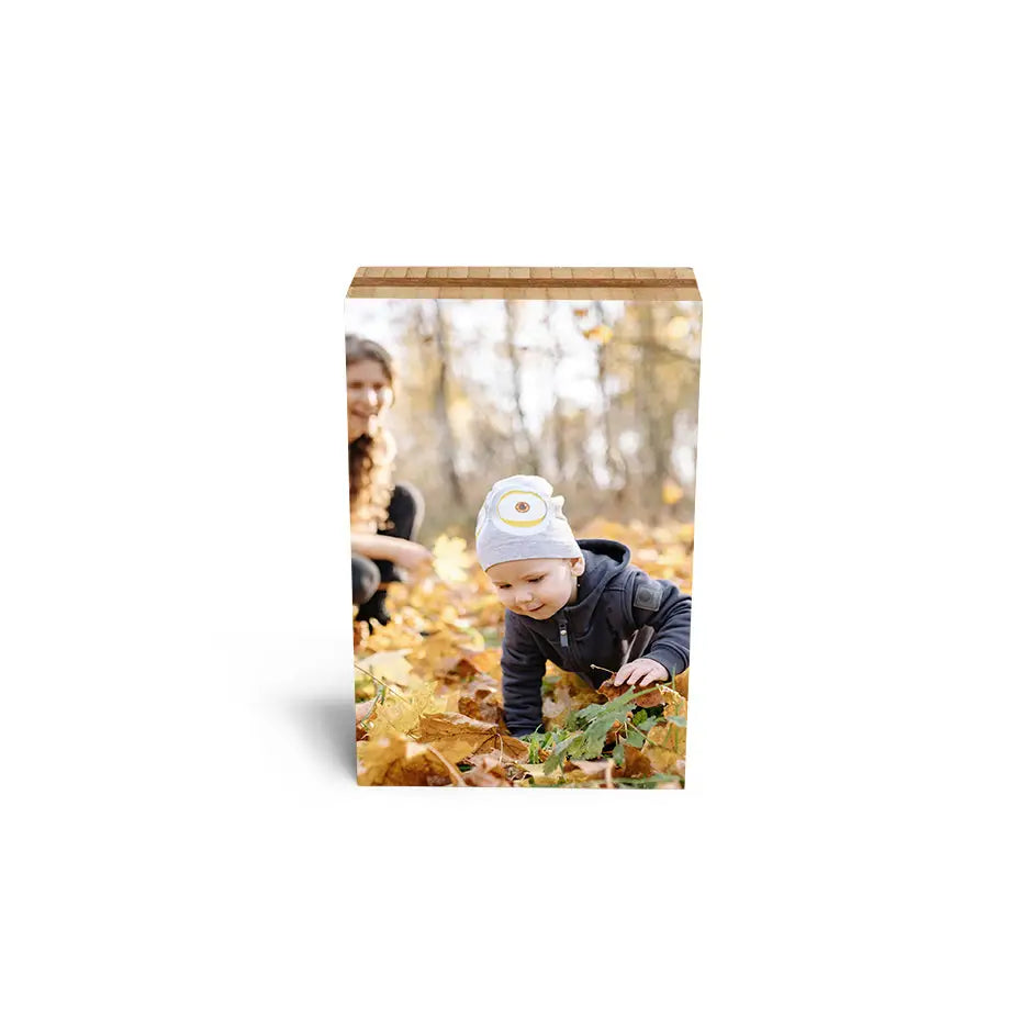 5x7 Bamboo Wood Photo Block