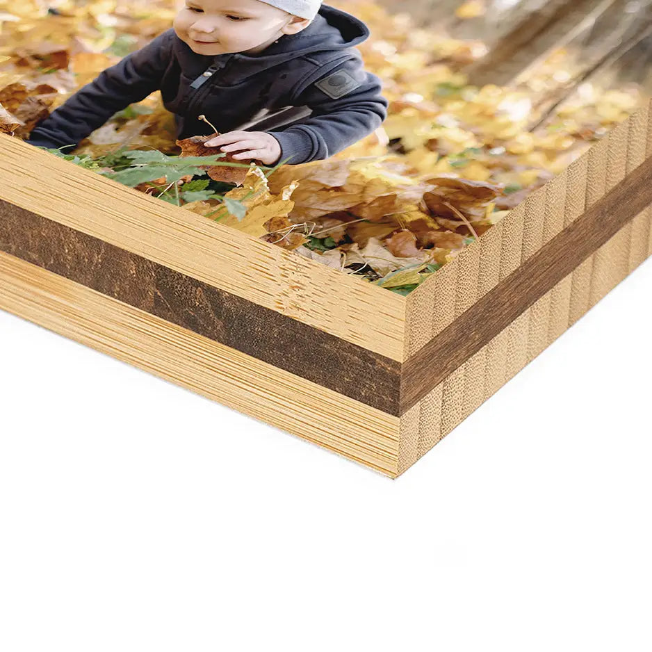 5x7 Bamboo Wood Photo Block