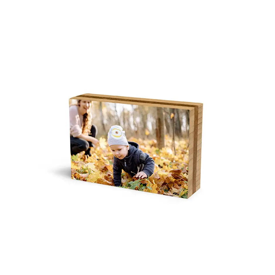 5x7 Bamboo Wood Photo Block - Landscape / No gift wrapped