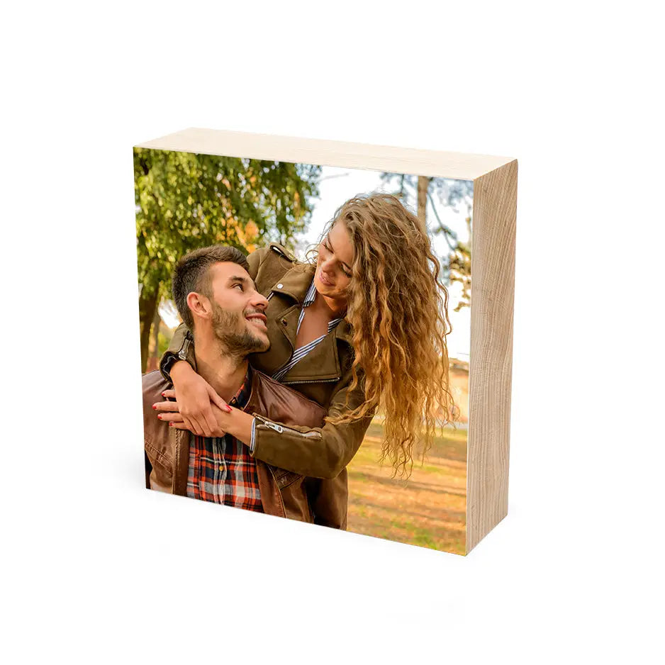 6x6 Maple Wood Photo Block