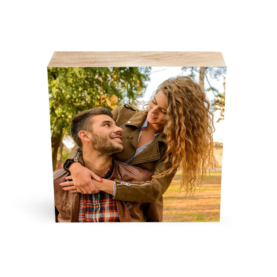 6x6 Maple Wood Photo Block