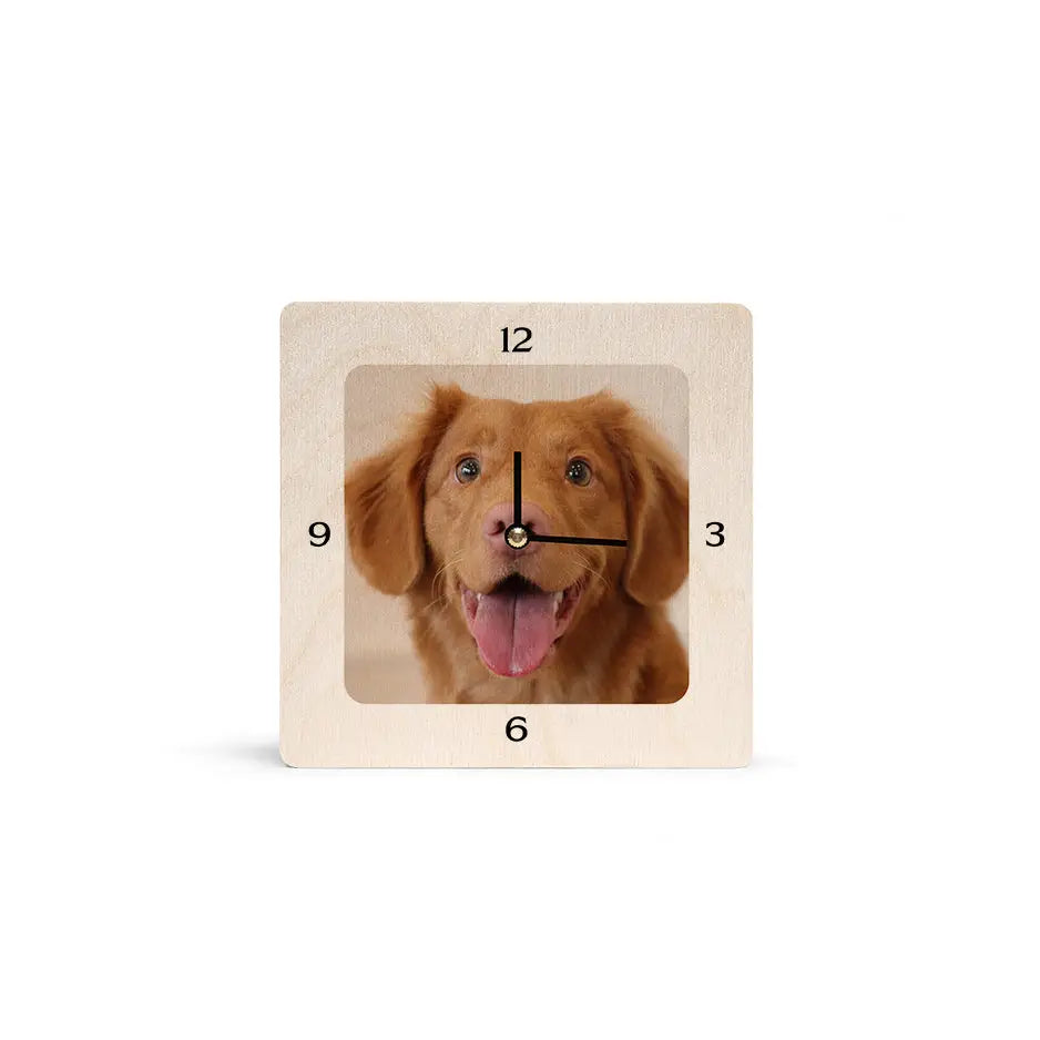 Custom Square Clock Create a Custom Wood Clock with Your Favorite Photos | Prints On Wood
