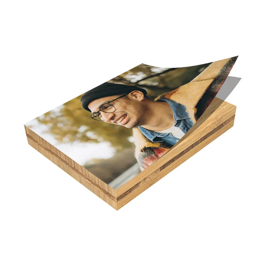 8x10 Bamboo Wood Photo Block