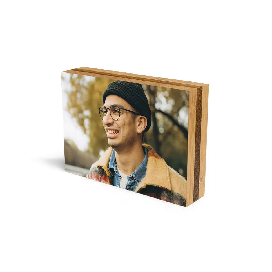 8x10 Bamboo Wood Photo Block - Landscape / No gift wrapped