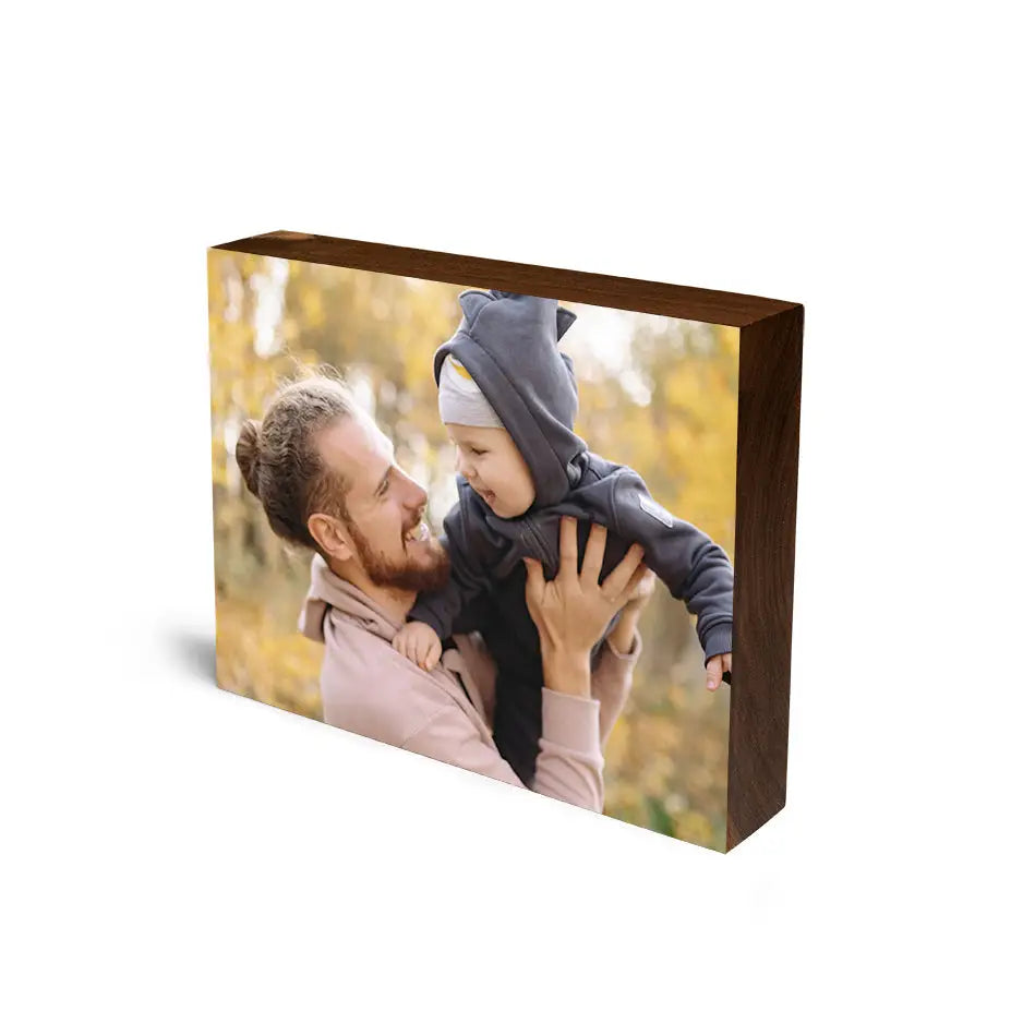 8x10 Black Walnut Wood Photo Block