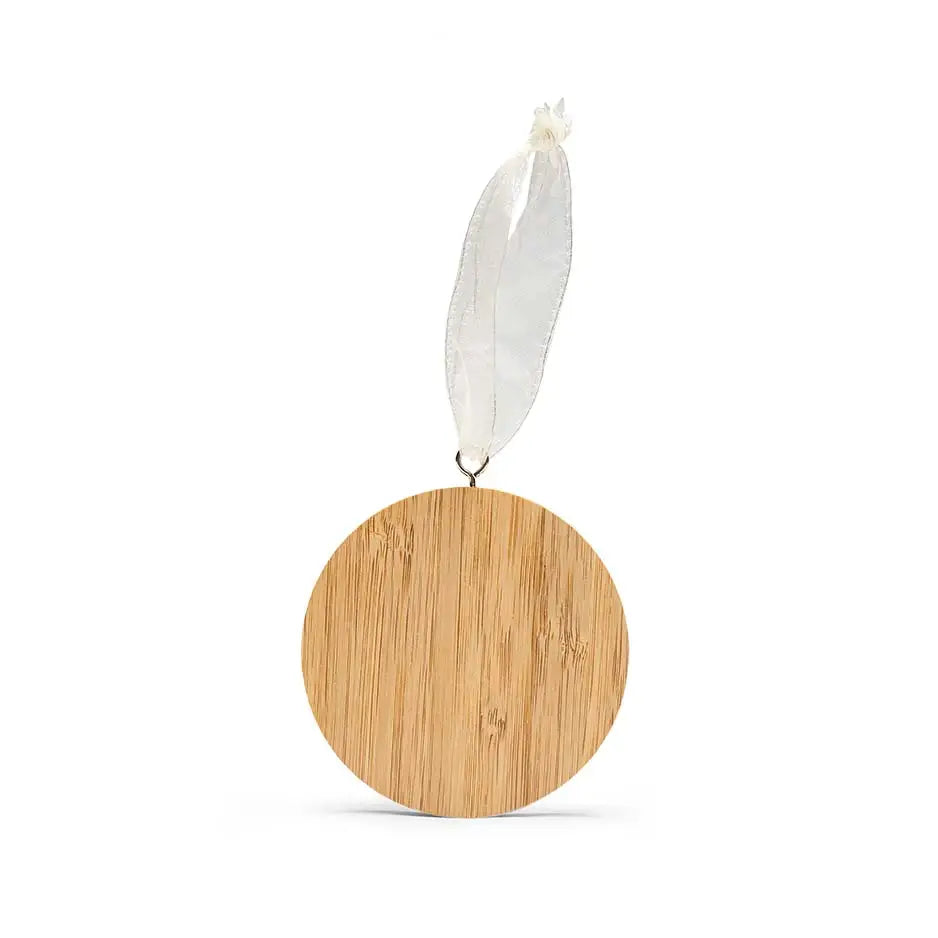 Bamboo Wood Circle Ornament