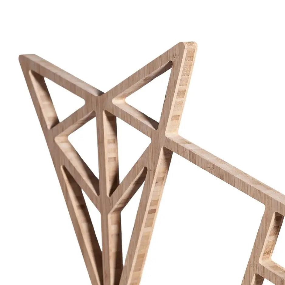 Origami Bamboo Wood Fox Wall Art