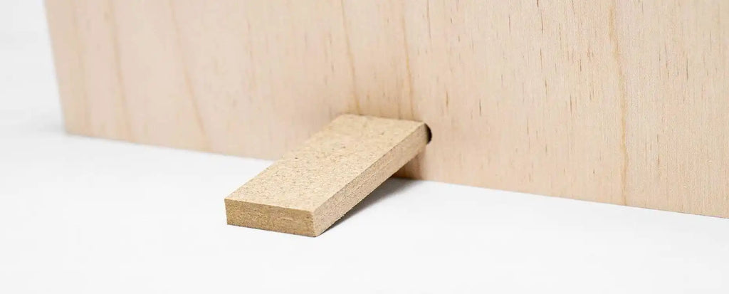 A single wooden plank or board with beveled edges.